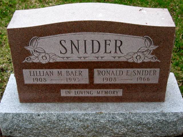 Snider, Ronald E. (1908 - 1966)