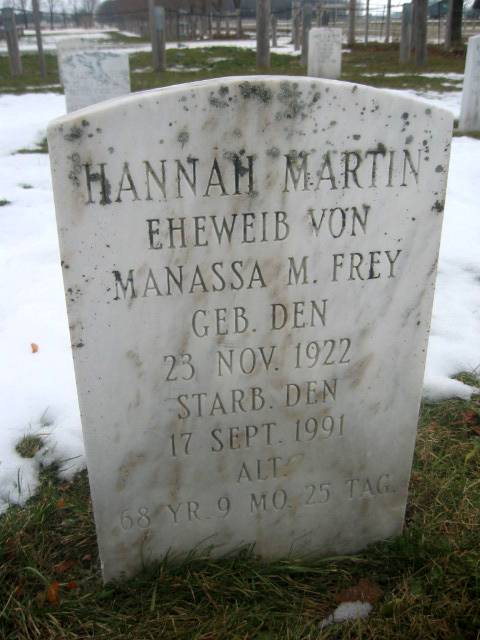 Martin, Hannah (1922 - 1991)