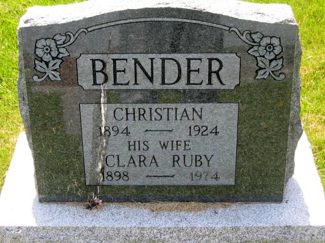 Bender, Christian Z. (1894 - 1924)