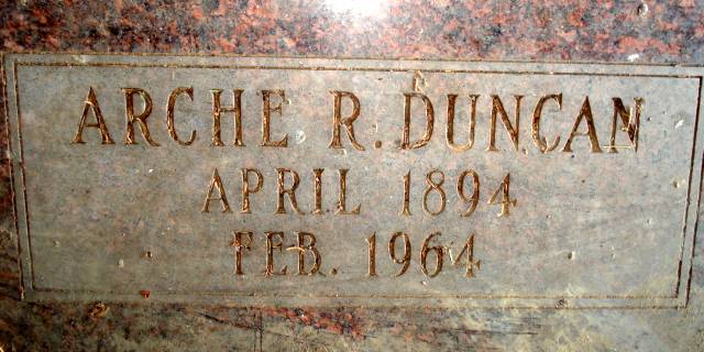 Duncan, Arche R. (1894 - 1964)
